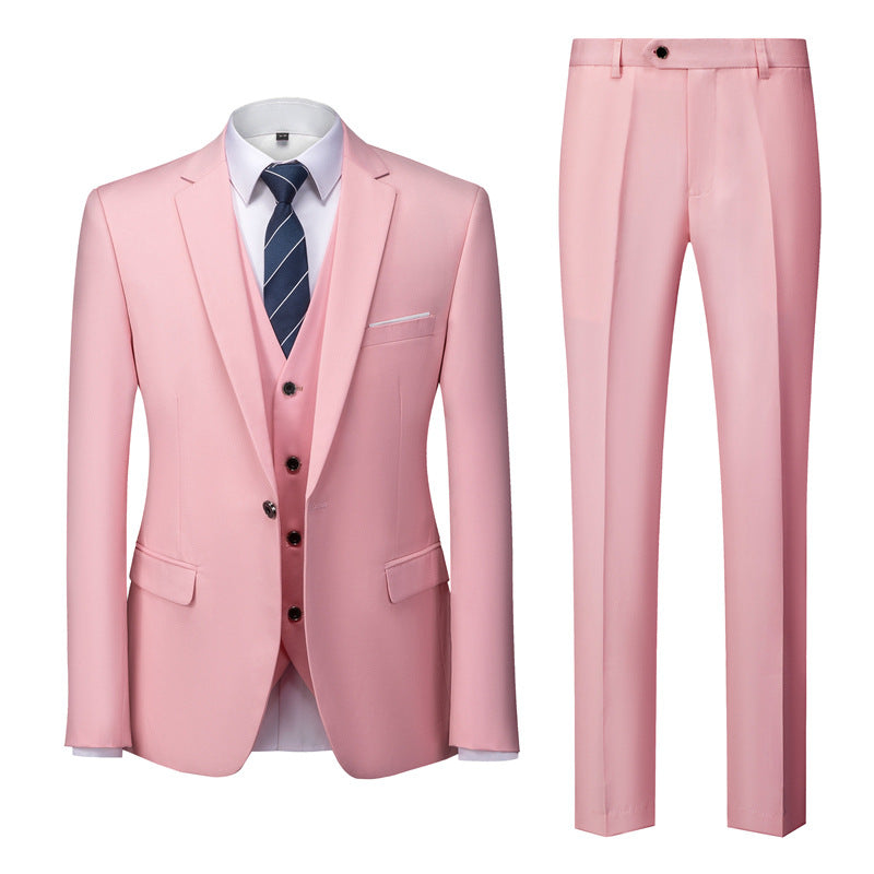 Men's Formal Three-Piece Suit Set