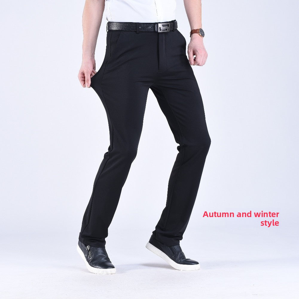 Men's straight-leg suit pants