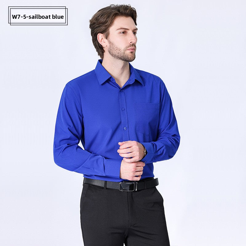 Men's Long-Sleeve Anti-Wrinkle Business Casual Shirt