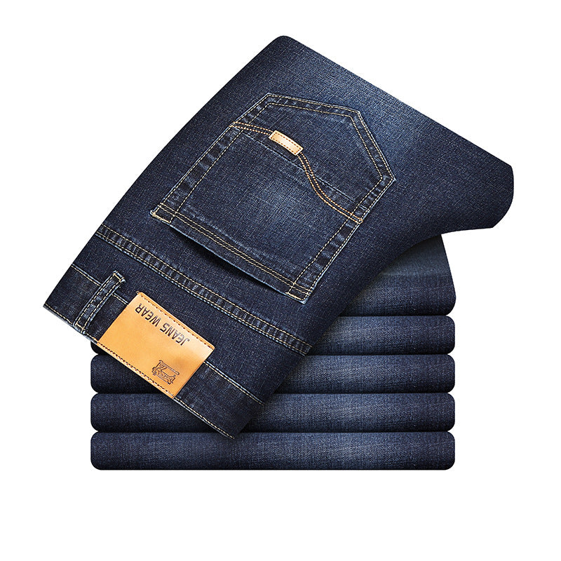 Men's Loose Straight-Leg Stretch Jeans