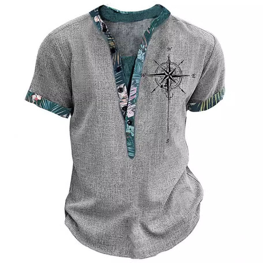 Printed short-sleeved shirt