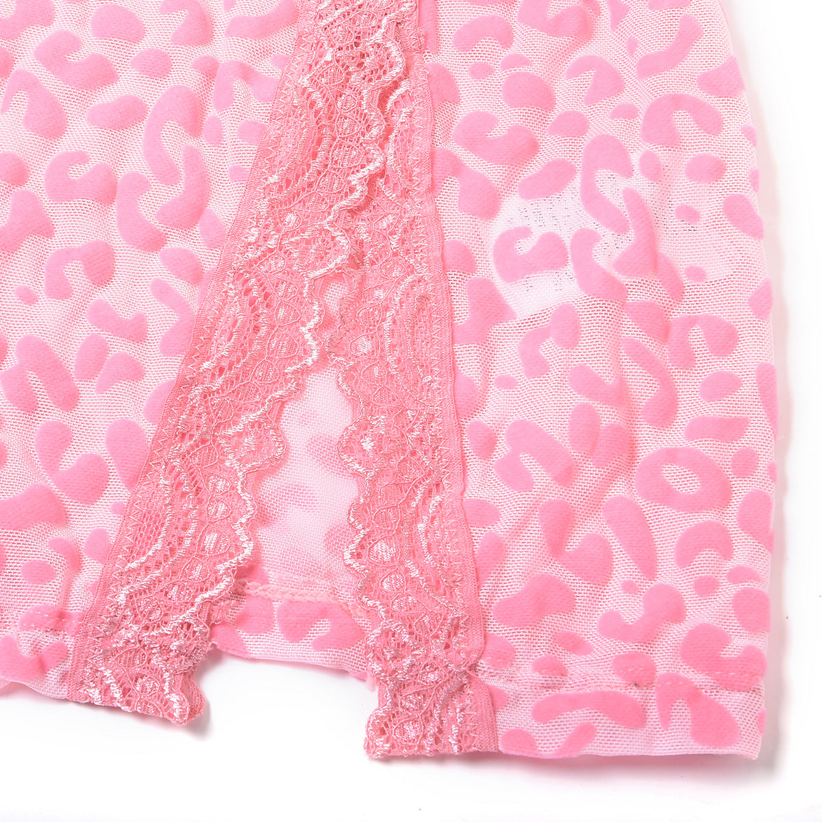 Pink leopard print tight nightgown