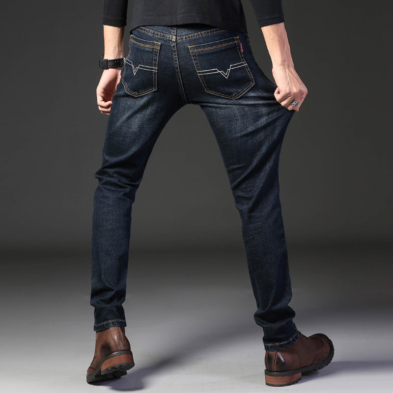 Men's Loose Straight-Leg Stretch Jeans