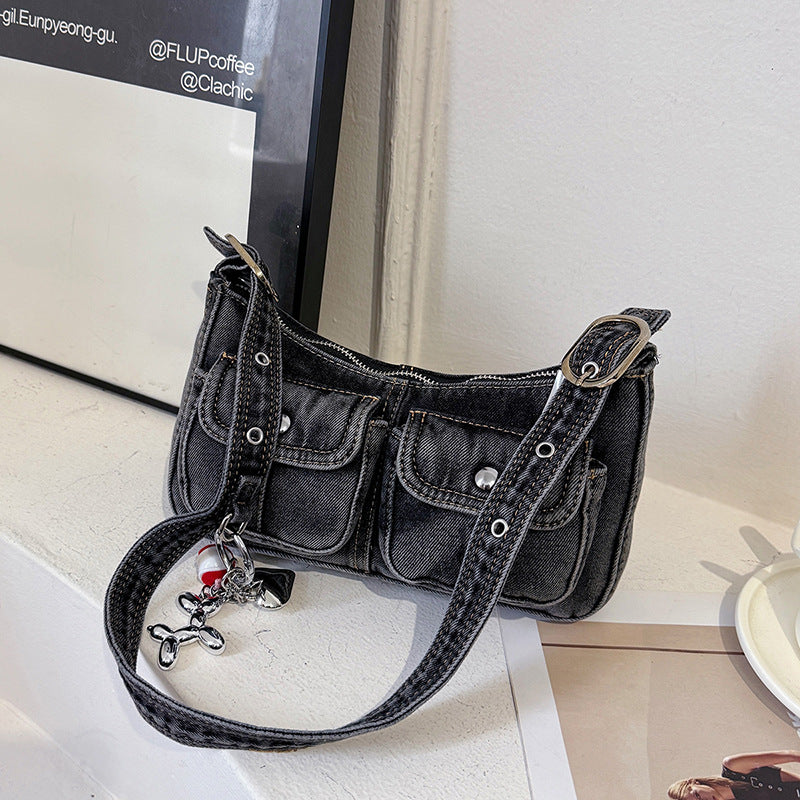 Trendy Denim Shoulder Bag