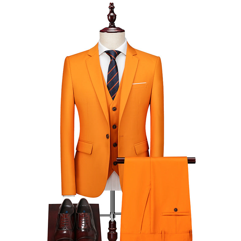 Men's Formal Three-Piece Suit Set