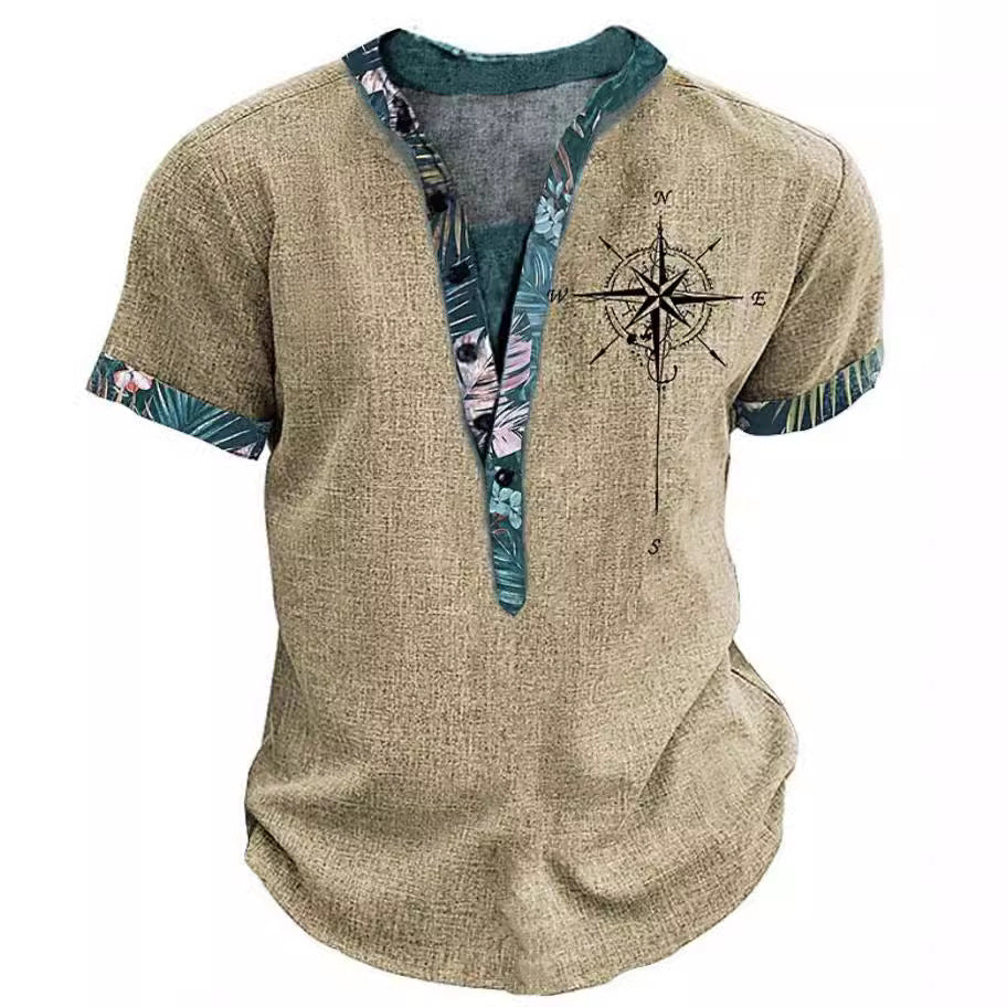 Printed short-sleeved shirt