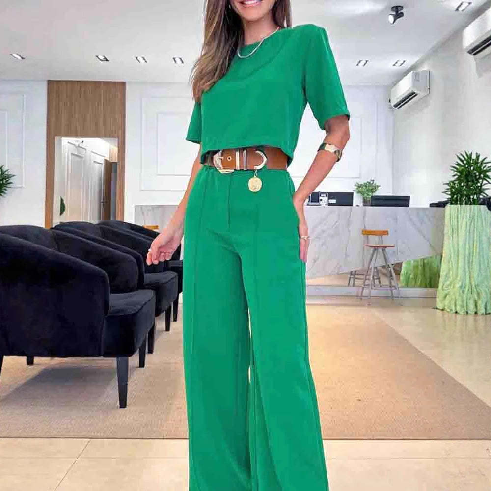 Women's Casual Solid Color Suit Pants