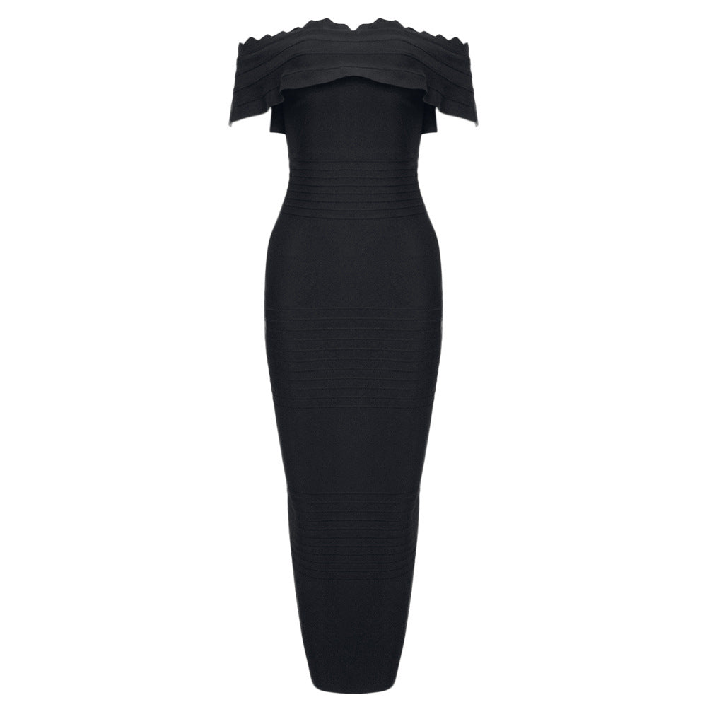 Slim Off-Shoulder Bandage Dress