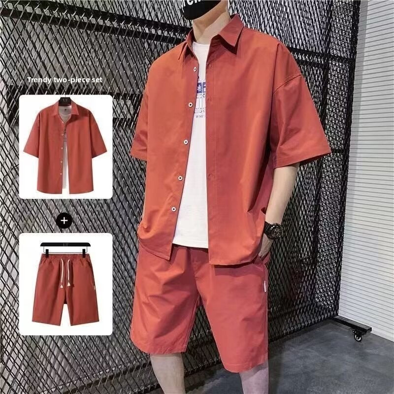 Shirt, men's shorts, short sleeves