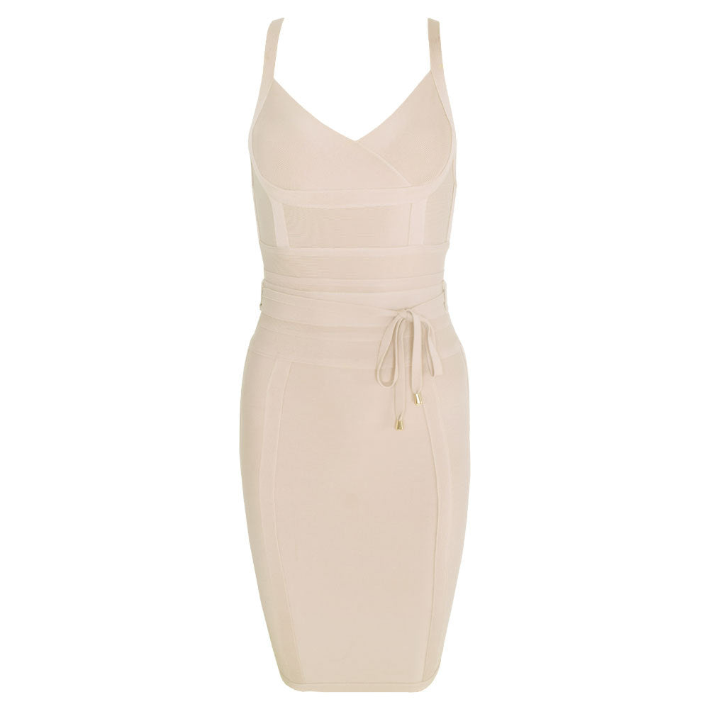 Women's Stretchy Bandage Bodycon Dress with Belt