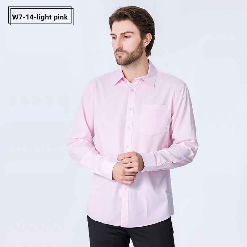 Men's Long-Sleeve Anti-Wrinkle Business Casual Shirt