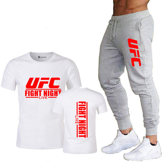 Men's Cotton T-Shirt and Pants Sportswear Set