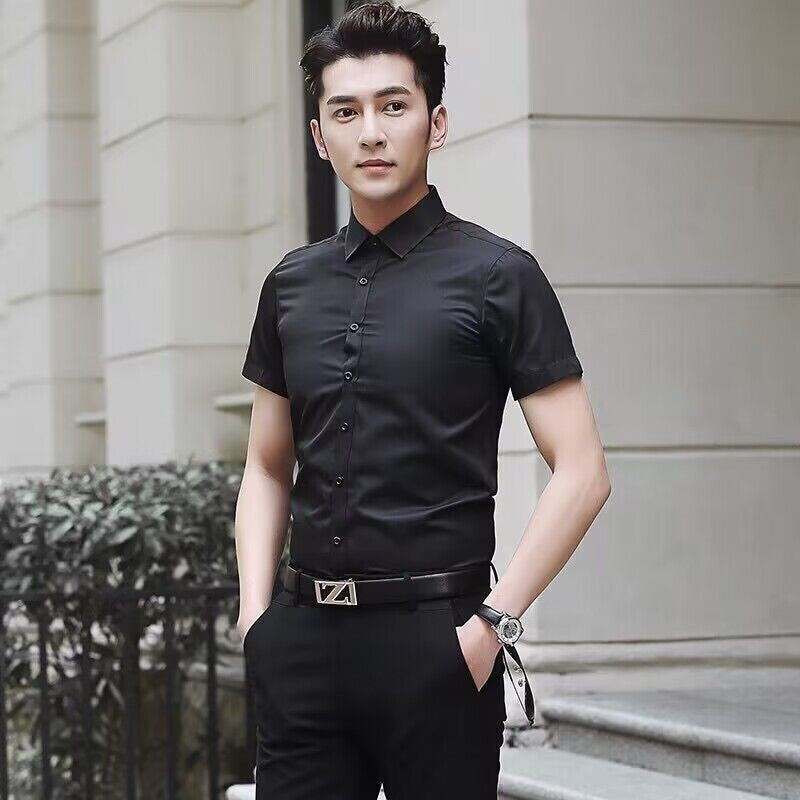 White Shirt Men's Long-sleeved