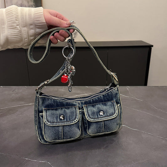 Trendy Denim Shoulder Bag
