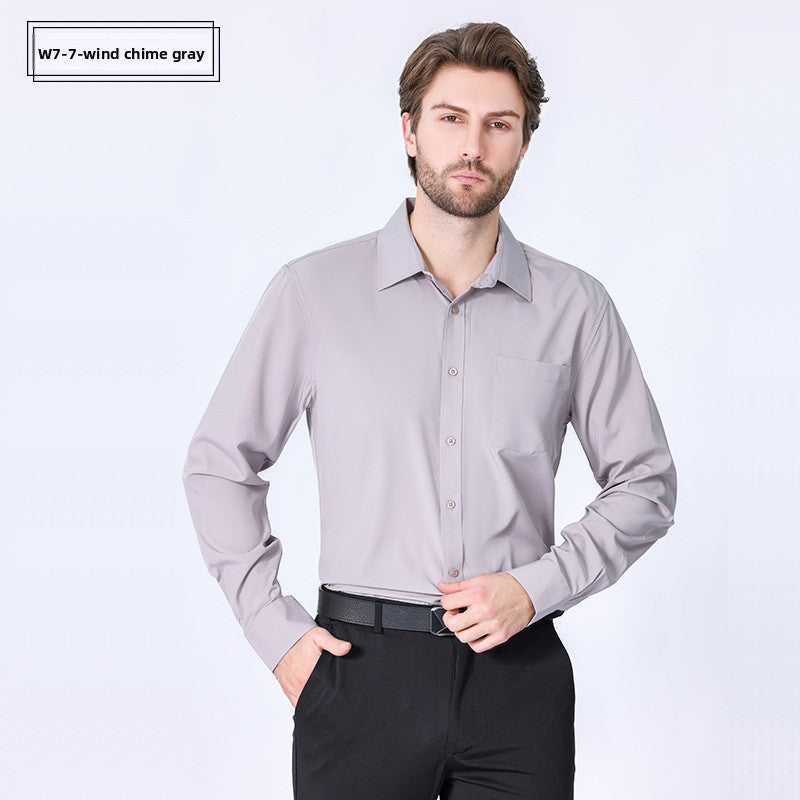 Men's Long-Sleeve Anti-Wrinkle Business Casual Shirt