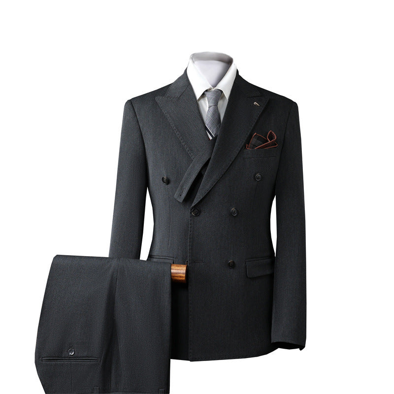 Slim-fit Double-breasted Business Suit