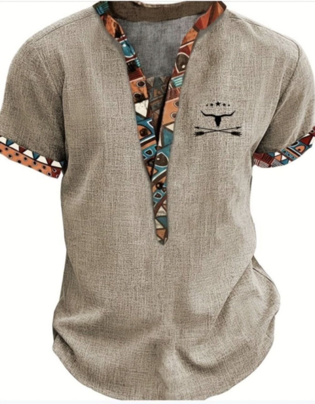 Printed short-sleeved shirt