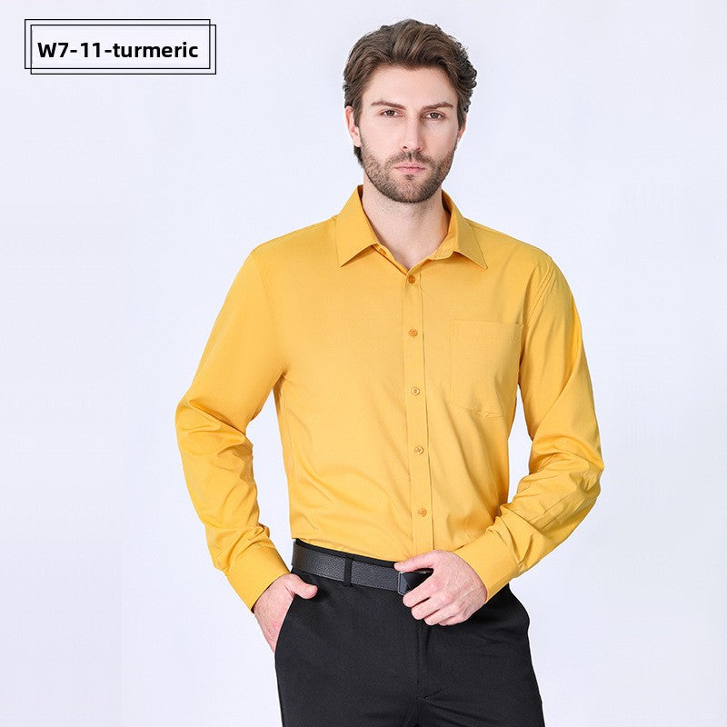 Men's Long-Sleeve Anti-Wrinkle Business Casual Shirt