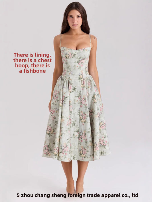 Elegant High Waist Slip Dress