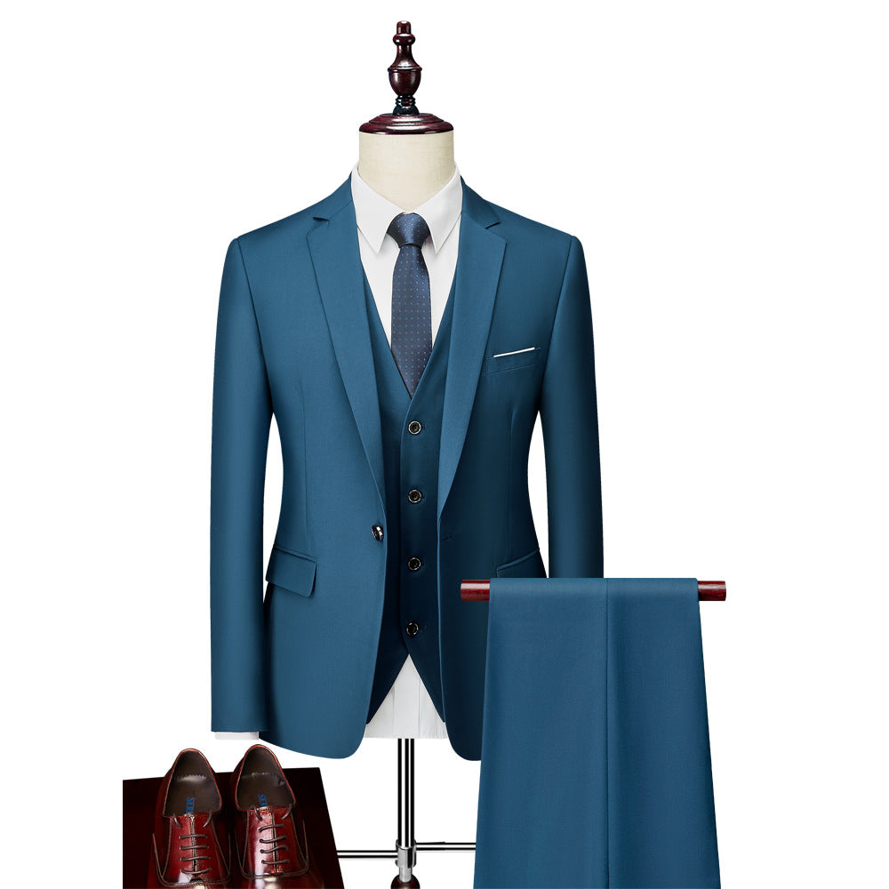 Men's Formal Three-Piece Suit Set