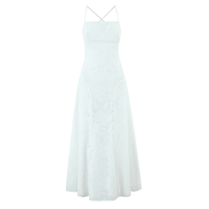 Backless strappy long dress