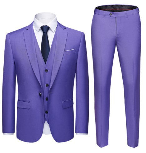 Men's Business Casual Suit Three-Piece Set