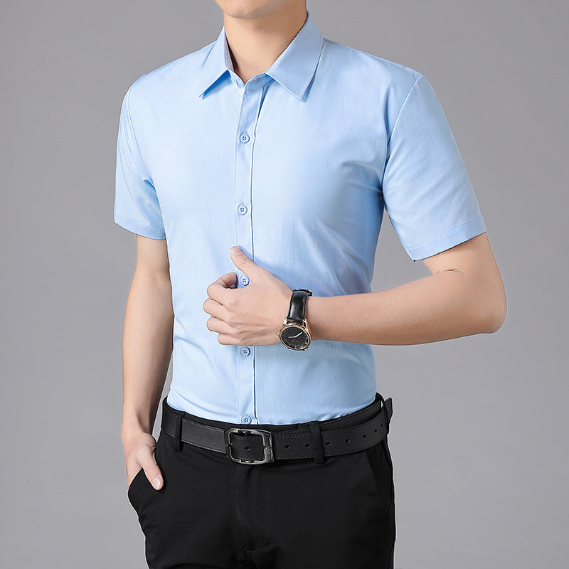 Men's Casual Slim-Fit Short-Sleeved Shirt