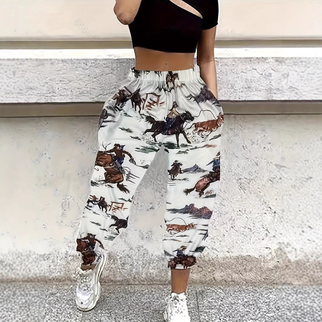 Casual breathable loose-fitting women's trousers