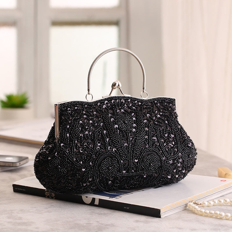 Elegant Chinese Retro Beaded Handbag for Women