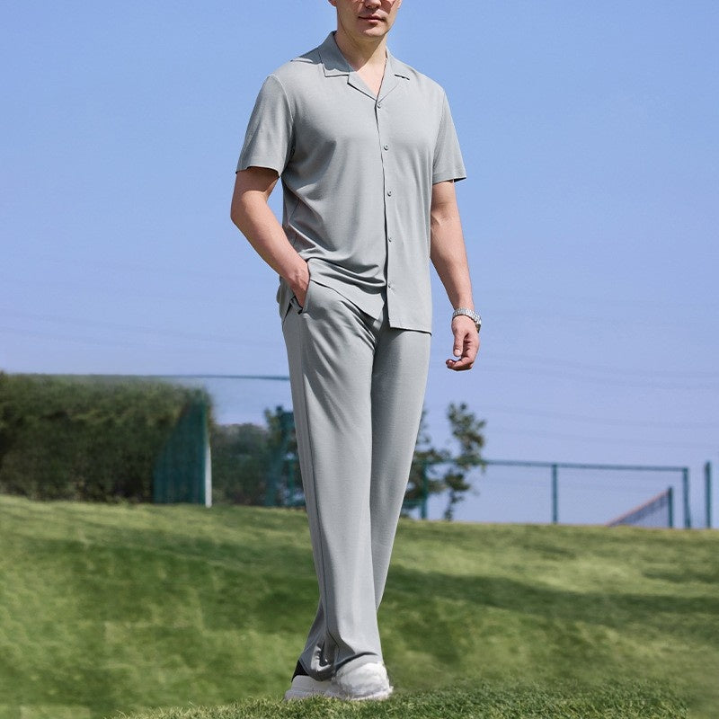 Silk quick-drying shirt set