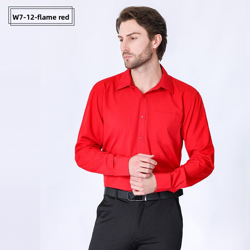 Men's Long-Sleeve Anti-Wrinkle Business Casual Shirt
