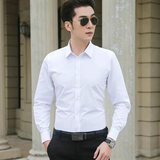 White Shirt Men's Long-sleeved