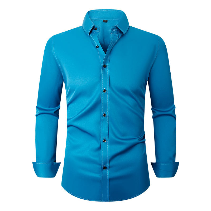 Men's Long Sleeve Business Shirt Four-Way Stretch