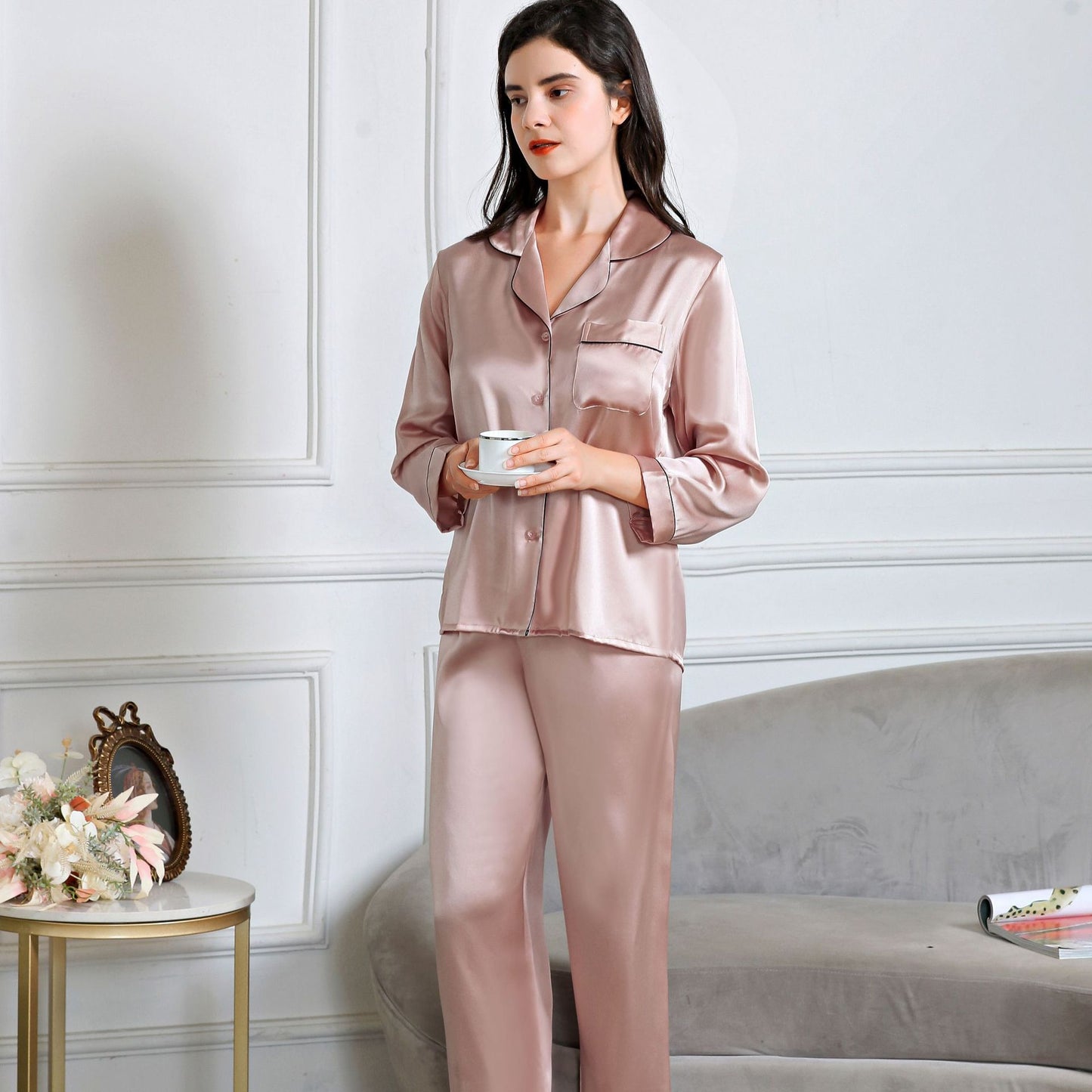 silk pajamas set