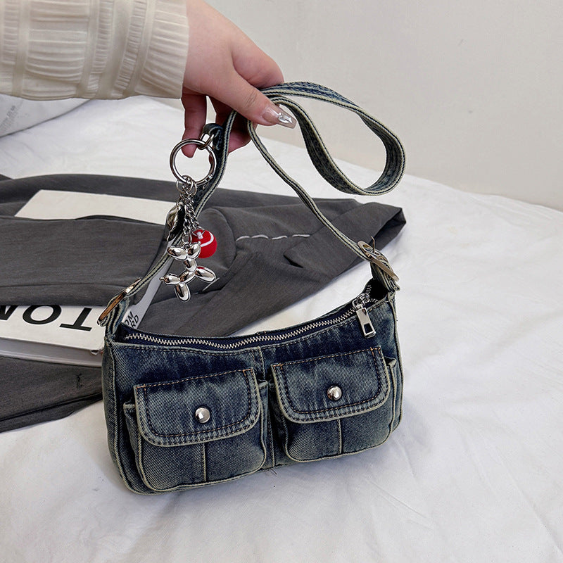 Trendy Denim Shoulder Bag