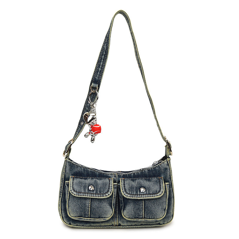 Trendy Denim Shoulder Bag