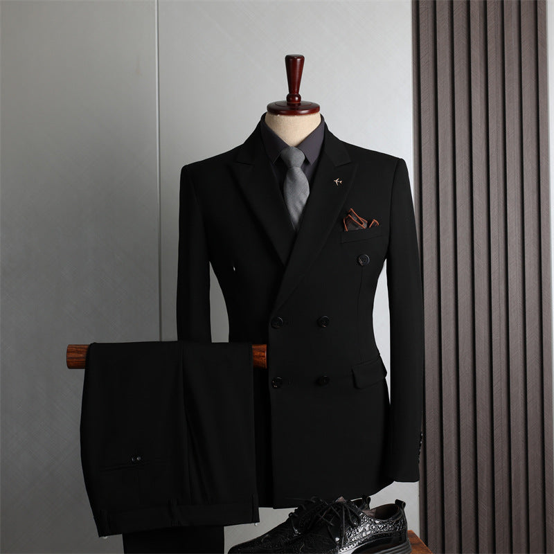 Slim Fit Double-Breasted Men's Suit
