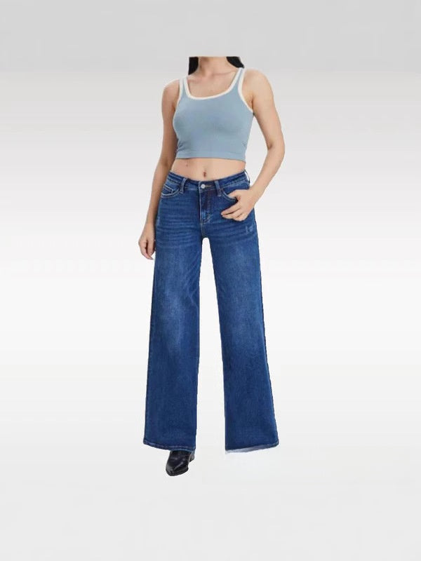 Micro-Flared Mid-Rise Jeans