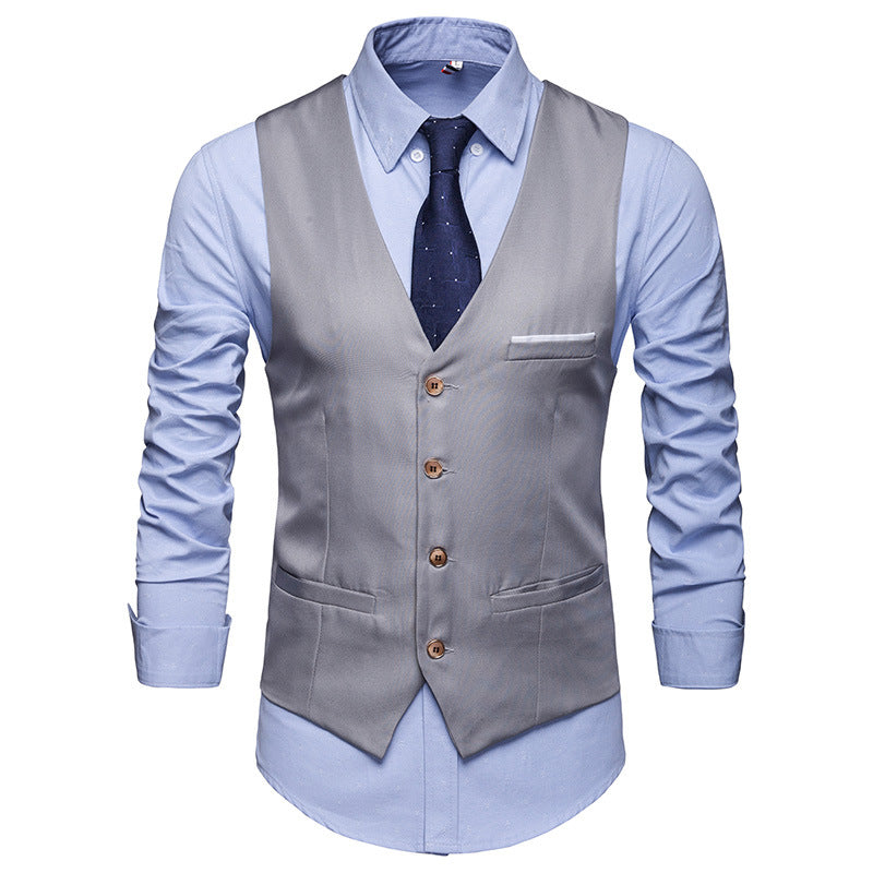Suit Vest Men's Formal and Casual Business Style Groomsman Outfit