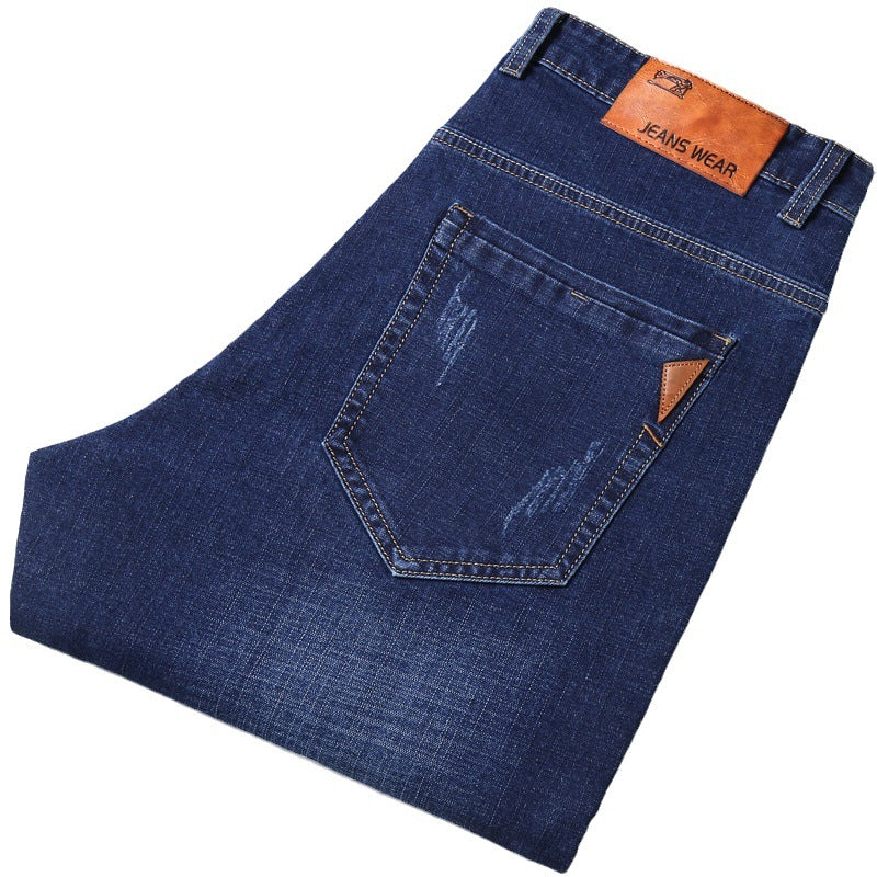 Men's Loose Straight-Leg Stretch Jeans