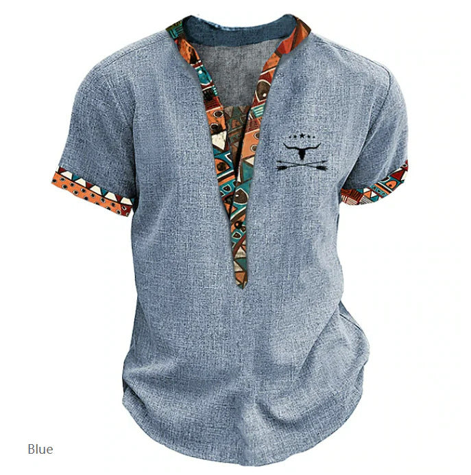 Printed short-sleeved shirt