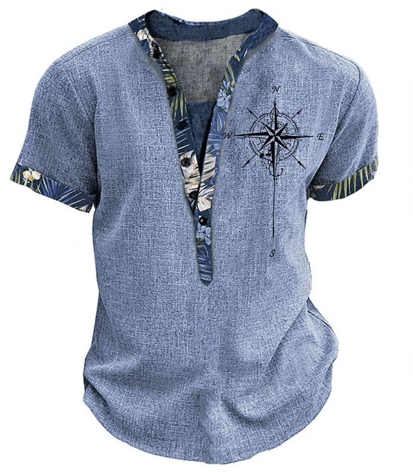 Printed short-sleeved shirt