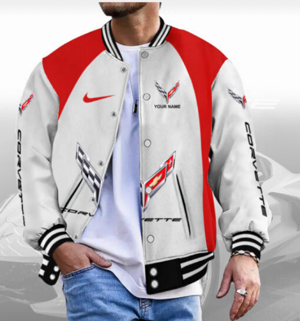 Standing collar baseball jacket