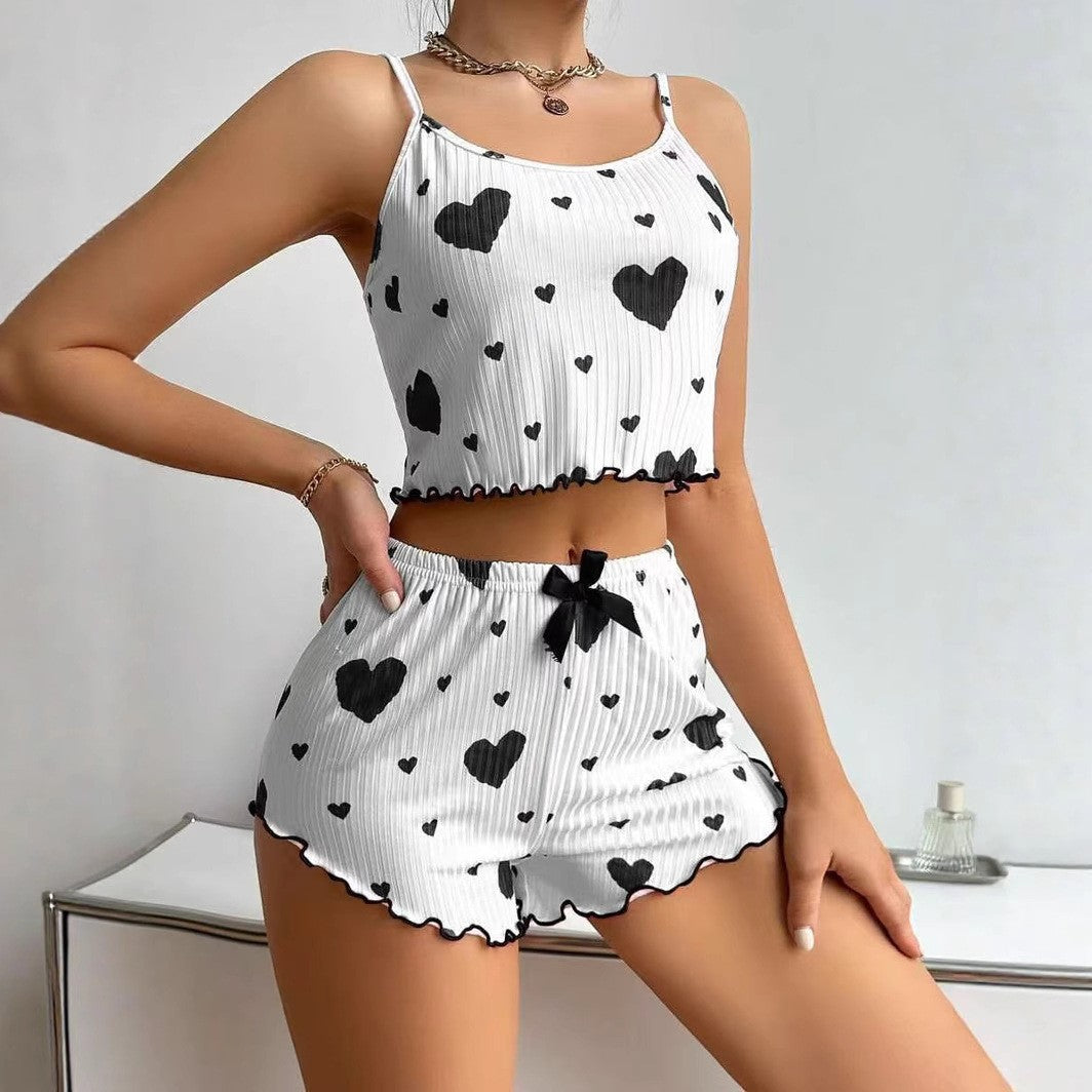 Women's Heart Pajamas Two-Piece Set