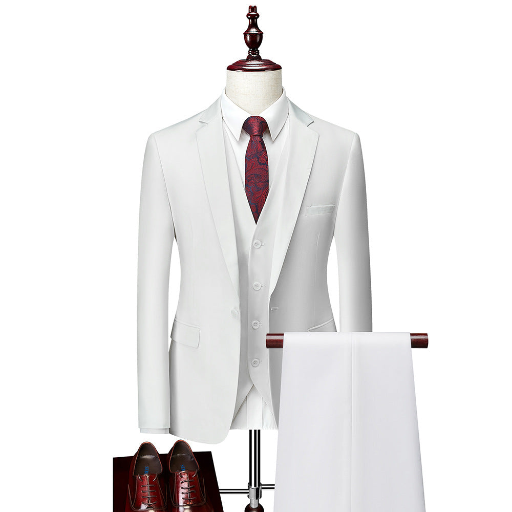 Men's Business Casual Suit Three-Piece Set