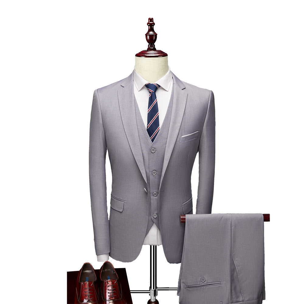 Men's Formal Three-Piece Suit Set