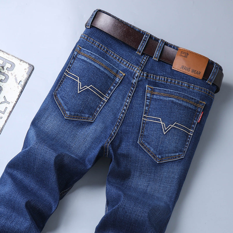 Men's Loose Straight-Leg Stretch Jeans