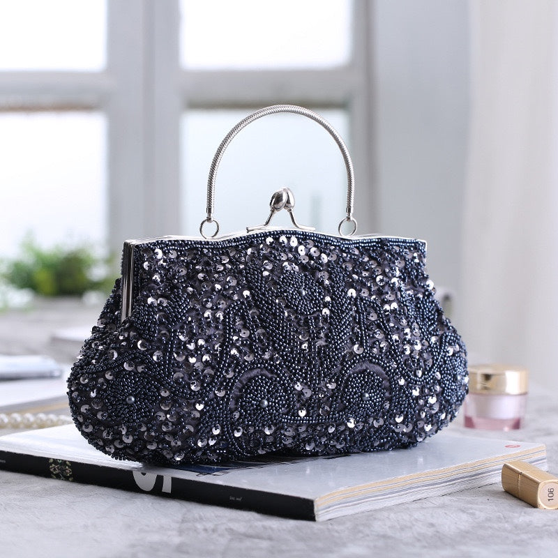 Elegant Chinese Retro Beaded Handbag for Women