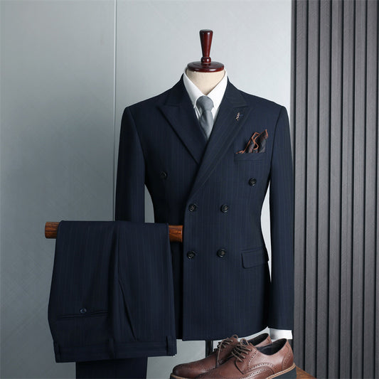Italian Double Breasted Slim Fit Men's Suit
