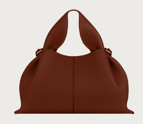 Leather cloud bag, crossbody dumpling bag